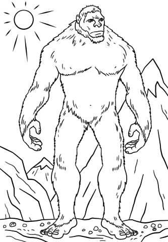 Abominable Snowman Coloring Page